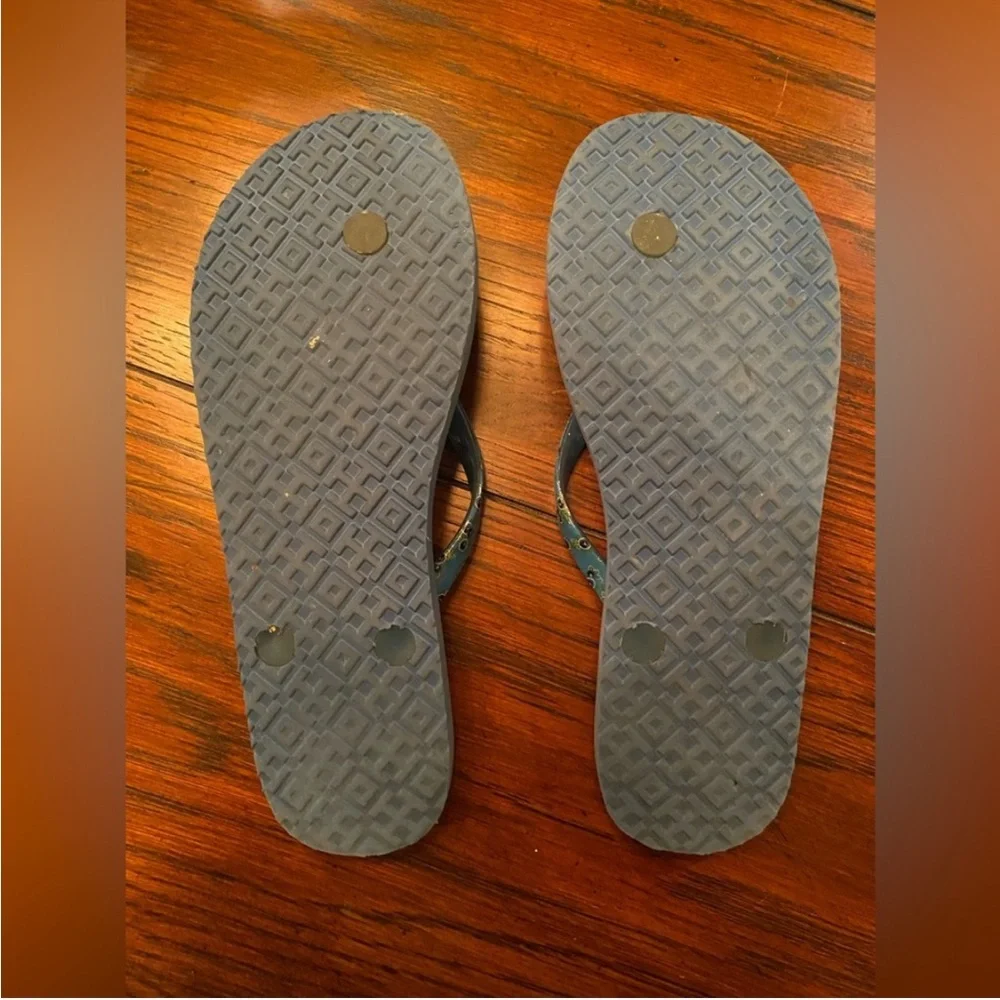 Tory Burch Avalon blue flip-flops